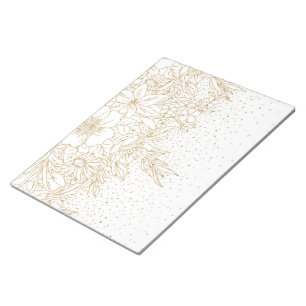 Bloc De Notas Pretty Gold Confetti dots floral
