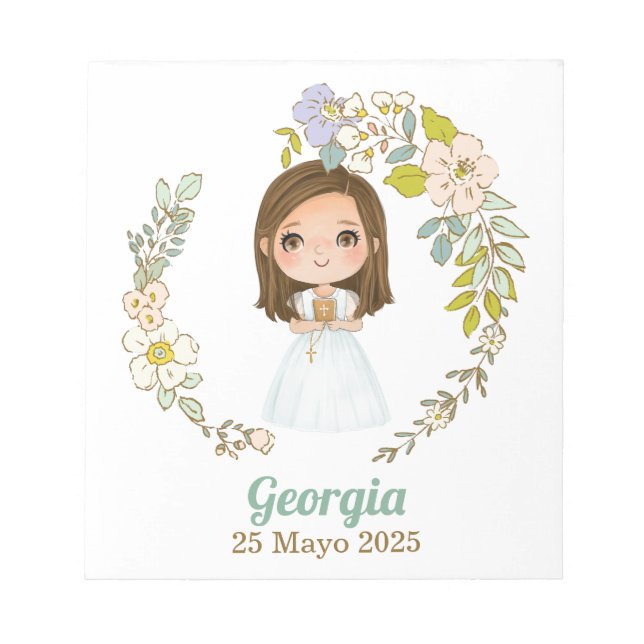Bloc de notas Primera Comunión GEORGIA (Frente)