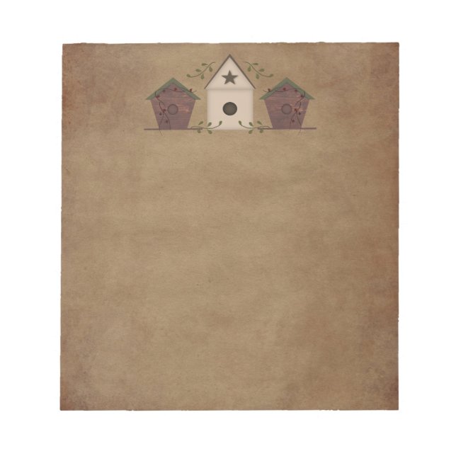 Bloc De Notas Primitive Birdhouses Notepad (Frente)