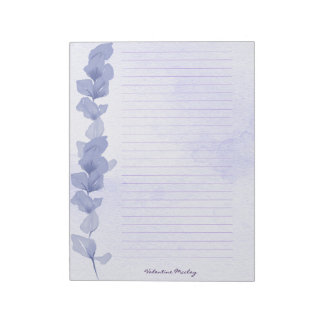 Bloc De Notas Printable Lavender Lined Paper – Personalized