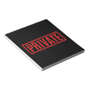 Bloc de notas privado con marca negra