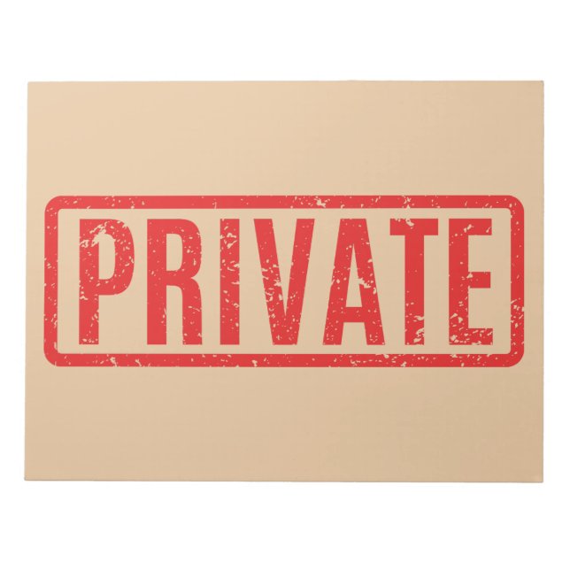 Bloc de notas privado sellado (Frente)