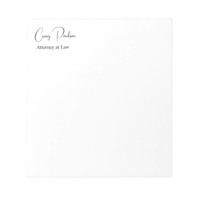 Bloc De Notas Procurador de moda en Derecho Especial Único (Frente)