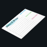Bloc De Notas Productividad personalizada Para hacer una lista d<br><div class="desc">Presentamos nuestro Bloc de notas de acuarela de la lista de tareas pendientes de productividad personalizada, diseñado para ayudarle a mantenerse organizado y maximizar su productividad. Esta nota combina la belleza de los ilustraciones acuáticos con la efectividad de una lista estratégica de tareas pendientes. En base a los conceptos de...</div>