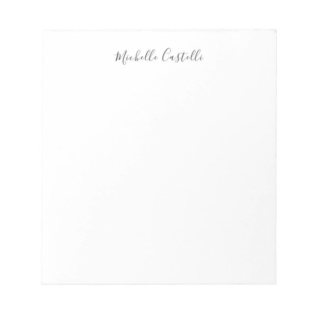 Bloc De Notas Profesional Clásico Único Simple Letra a Mano (Frente)