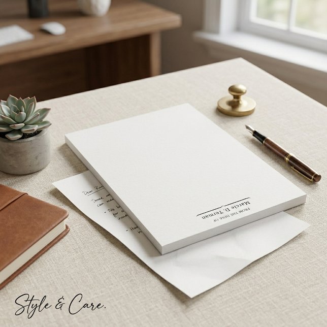 Bloc De Notas Profesional De Parte De Limpio (Professional From The Desk Of Clean Notepad)