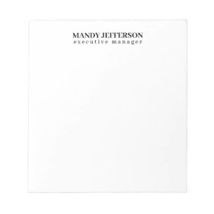 Bloc De Notas Profesional elegante moderno minimalista añadir no