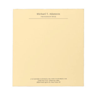 Bloc De Notas Profesional Elegante Sencillo Moderno Beige