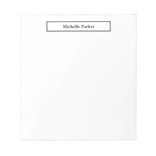 Bloc De Notas Profesional Minimalista Moderno Blanco Negro