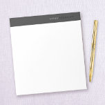 Bloc De Notas Profesional Moderno Simple Negro Minimalista<br><div class="desc">Diseño minimalista limpio con fondo negro sólido.</div>