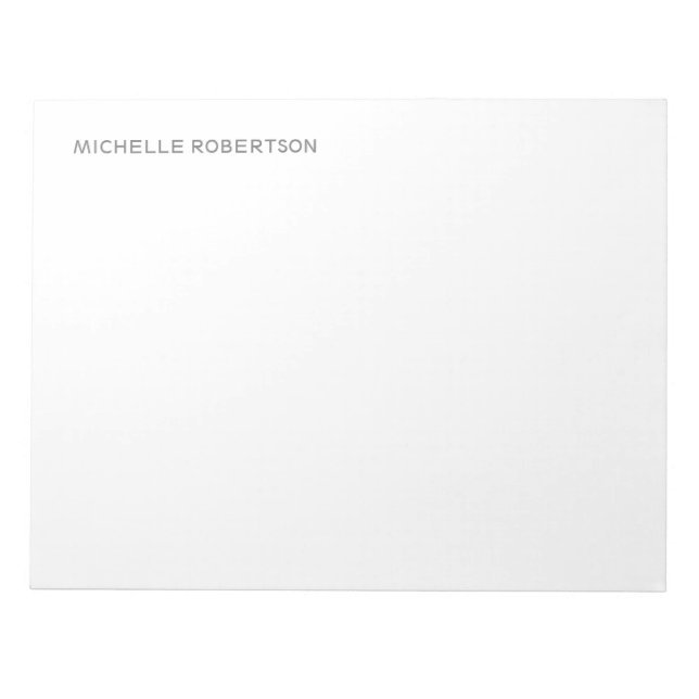 Bloc De Notas Profesional Moderno y de Estilo Personalizado (Frente)