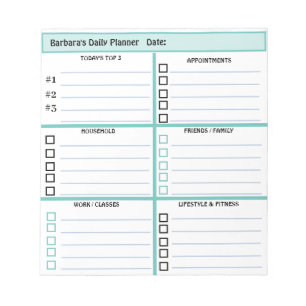 Bloc De Notas Profesional moderno y simple de Daily Planner