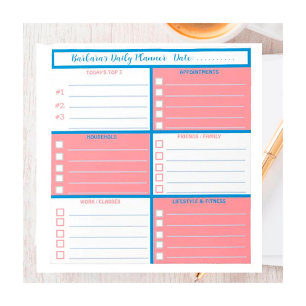 Bloc De Notas Profesional moderno y simple de Daily Planner