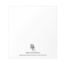 Bloc De Notas Profesional Simple Su Negocio Con Logotipo