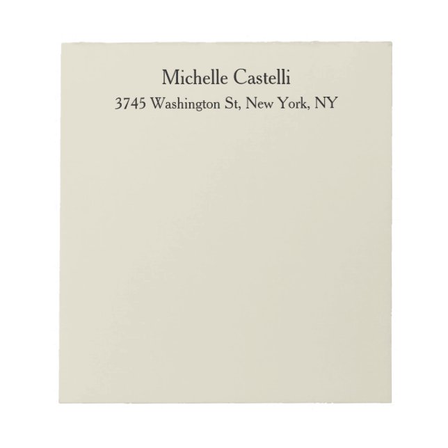 Bloc De Notas Profesional Único Clásico Simple (Frente)