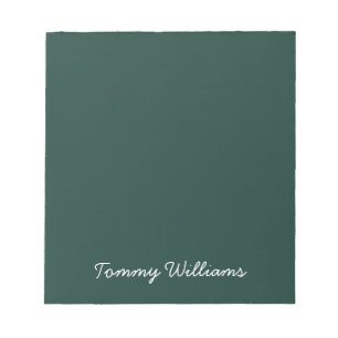 Bloc De Notas Profesional verde de esmeralda minimalista simple