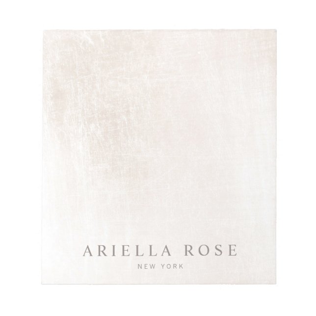 Bloc De Notas Profesionalidad de Mármol Blanco Cepillado Simple (Frente)