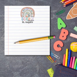 Bloc De Notas Profesor de ciencia personalizado Boho Arcoiris Ap