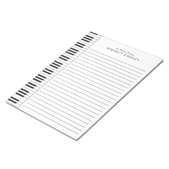 Bloc De Notas Profesor de música de piano (Lado Derecho)