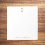Bloc De Notas Profesor de Música Sencillo y Elegante de Gold Har<br><div class="desc">Esta moda y su elegante bloc de notas presentan una sencilla arpa dorada,  ideal para los amantes de la música,  los músicos,  los músicos y los artistas musicales.</div>