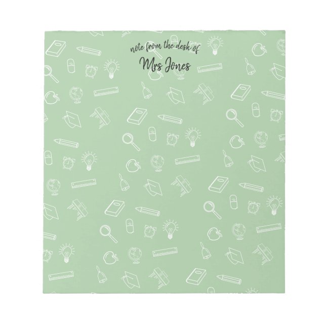 Bloc De Notas Profesor personalizado (Frente)