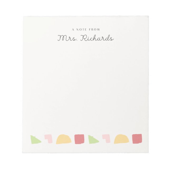 Bloc De Notas profesora (Frente)