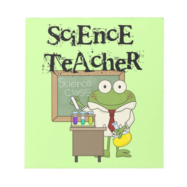 Bloc De Notas Profesora de Ciencia de Frog (Frente)