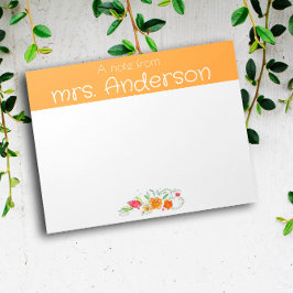 Bloc De Notas Profesora de color amarillo de la acuarela virgen