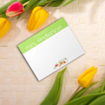 Bloc De Notas Profesora de color verde de las acuarelas silvestr<br><div class="desc">Flor botánica de color rojo naranja amarillo Notepad. Stationery personalizada para profesores. Añade tu nombre.</div>
