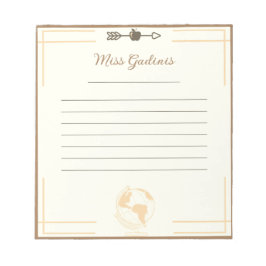 Bloc De Notas Profesora de Globe Gold