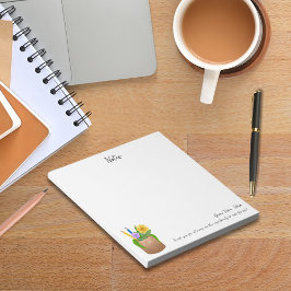 Bloc De Notas Profesora sustituta de escuela Pencils Flores