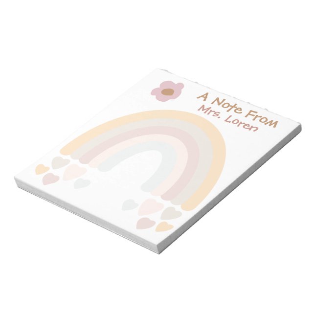 Bloc De Notas Profesores de Rainbow Sweet Boho (Lado Izquierdo)