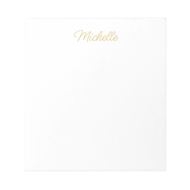 Bloc De Notas Professional Classical Minimalist Plain Own Name (Frente)
