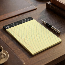 Bloc De Notas Professional Custom Business Logo Black Notepad