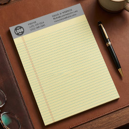 Bloc De Notas Professional Custom Business Logo Grey Notepad