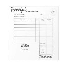 Professional Custom receipts for business