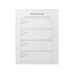 Bloc De Notas Programa de arte de la lista de correo para artist