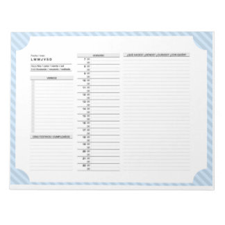 Bloc De Notas Programación diaria en español con verbos, práctic