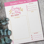 Bloc De Notas Programador Diario Cada Día Objetivos De Cita Prog<br><div class="desc">Planificador diario personalizado en rojo y amarillo rosa con secciones para su horario,  notas,  objetivos y recordatorios. Está escrito con una cita motivacional...  "Cada día es un Nuevo Comienzo". Este bloc de notas desgarrador está impreso en cada página para que dure 40 días.</div>