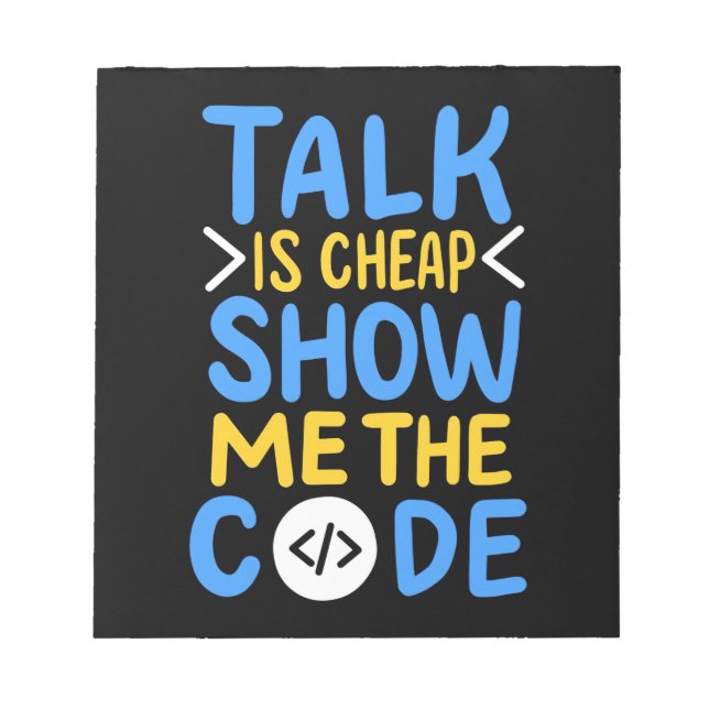 Bloc De Notas Programmer Show Me The Code (Frente)