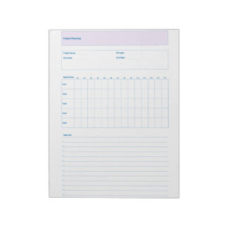 Bloc De Notas Project Planning Template, Printable Planner Sheet