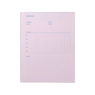 Bloc De Notas Project Planning Template, Printable Planner Sheet