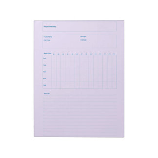 Bloc De Notas Project Planning Template, Printable Planner Sheet