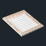 Bloc De Notas Promo de restaurante indio de cocina<br><div class="desc">El ilustracion incluye una variedad de deliciosos alimentos indios, entre ellos: samosas, aloo gobi, naan de ajo, biryani de pollo, masala dosa, papadums, pakora de verduras, pollo tandoori, chana masala (chole), chapati, lassi de mango, té masala chai, malai kofta (bollos indios), jalfrezi de verduras, daal, daal, rogan josh, kebab de...</div>