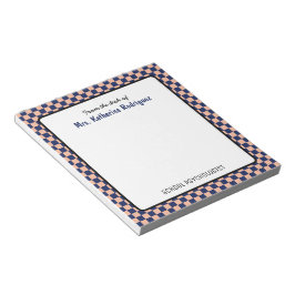 Bloc De Notas Psicólogo Escolar Patrón de Cuadro Retro Personali
