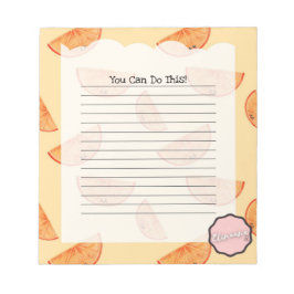 Bloc De Notas Puede Hacerlo, Naranja Personalizable