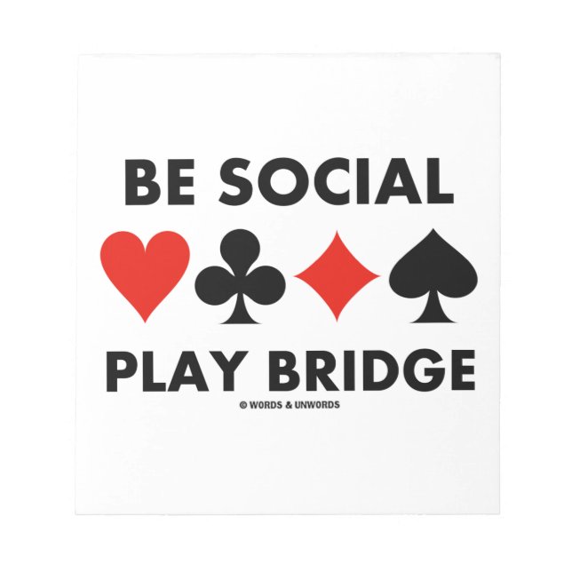 Bloc De Notas Puente de juego social (Cuatro juegos de cartas) (Frente)