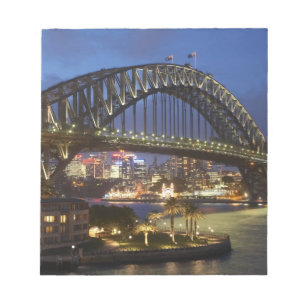 Bloc De Notas Puente de Sydney Harbour y Hotel Park Hyatt Sydney