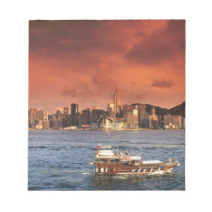 Bloc De Notas Puerto de Hong Kong al Atardecer