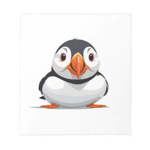 Bloc De Notas Puffin Peeking Cute Adorable Gracioso Personalizad